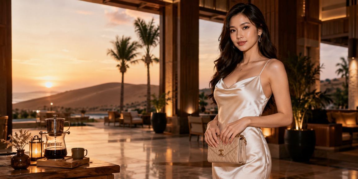 Người dùng xdmb tại Mũi Né vừa uống cà phê vừa kiểm tra số dư tài khoản cá cược